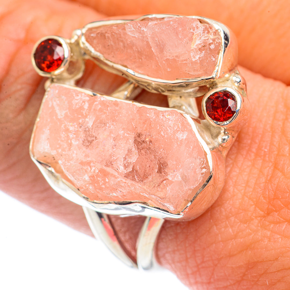 Rose Quartz Rings handcrafted by Anasilvercos - RING71702