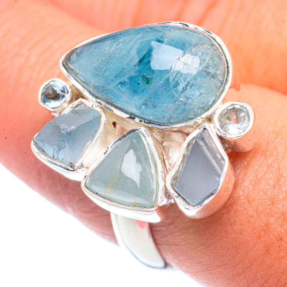 Aquamarine Rings handcrafted by Anasilvercos - RING71722