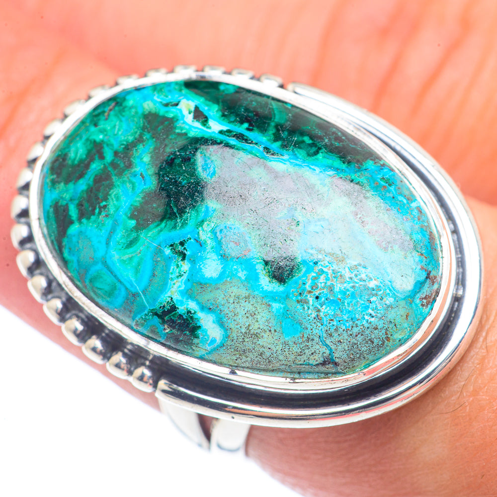 Chrysocolla Rings handcrafted by Anasilvercos - RING71751