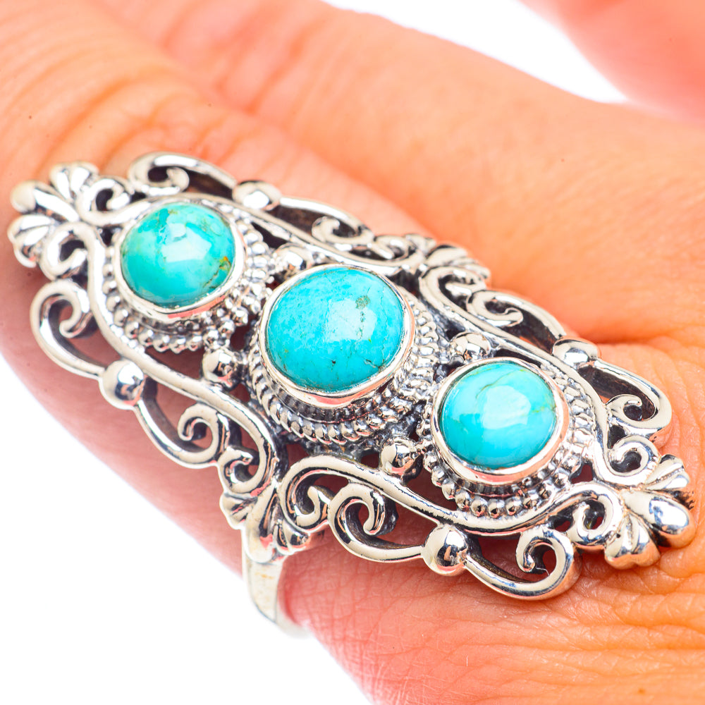 Arizona Turquoise Rings handcrafted by Anasilvercos - RING71767