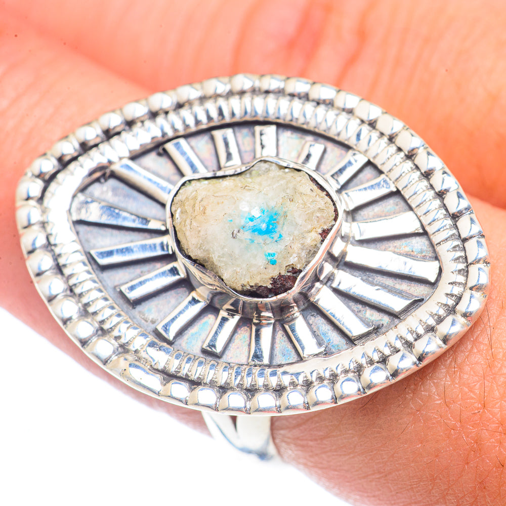 Cavansite Crystal Rings handcrafted by Anasilvercos - RING71802