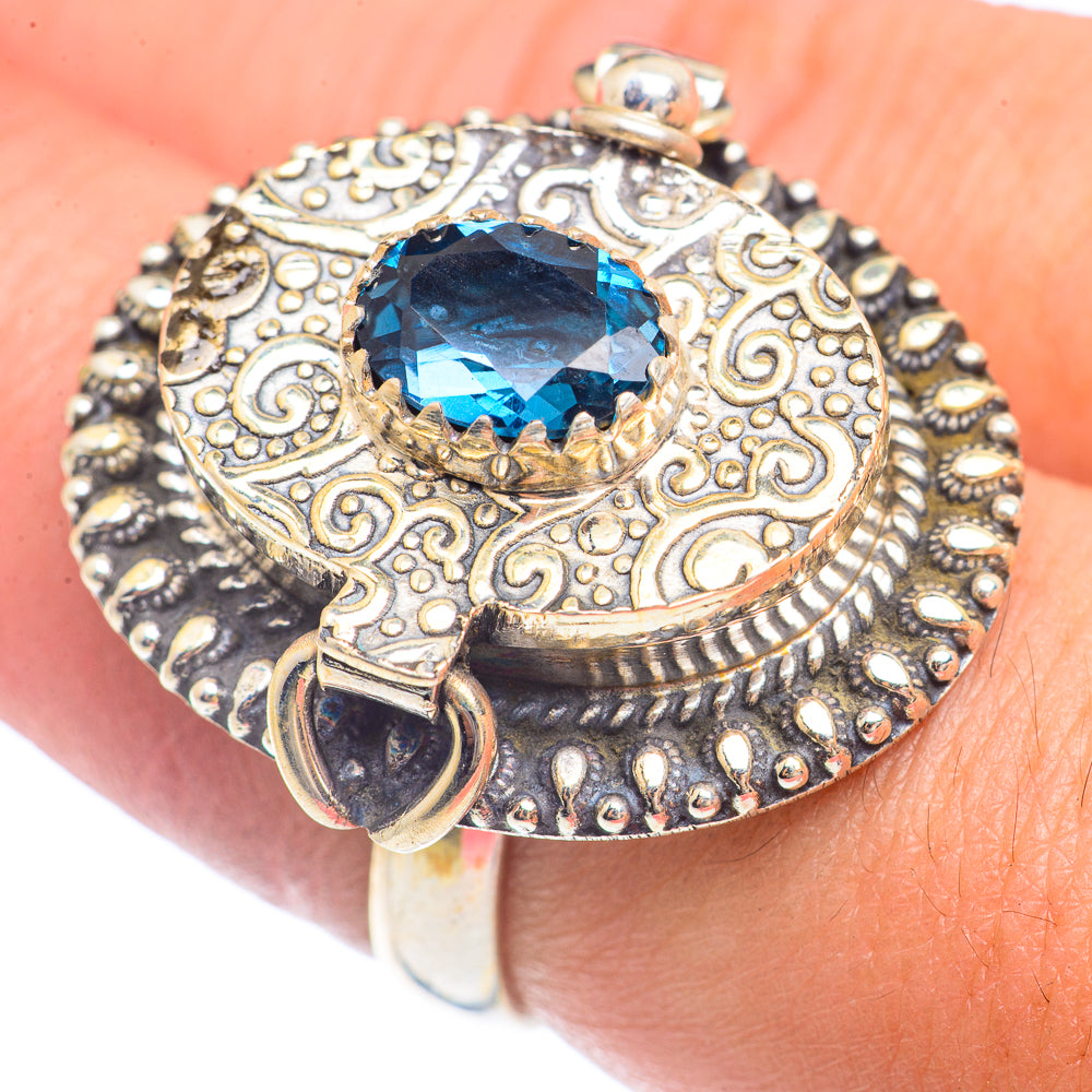 London Blue Topaz Rings handcrafted by Anasilvercos - RING71808