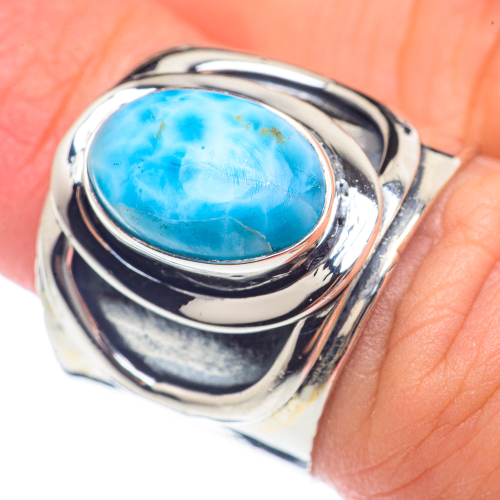 Larimar Rings handcrafted by Anasilvercos - RING71812