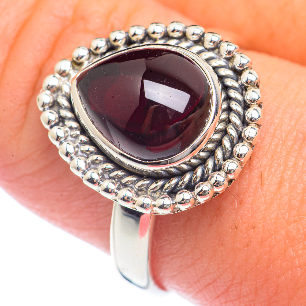 Garnet Rings handcrafted by Anasilvercos - RING71834
