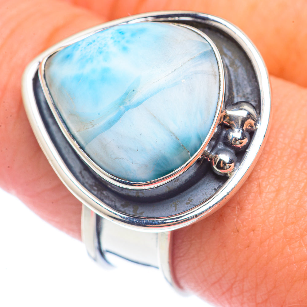 Larimar Rings handcrafted by Anasilvercos - RING71853