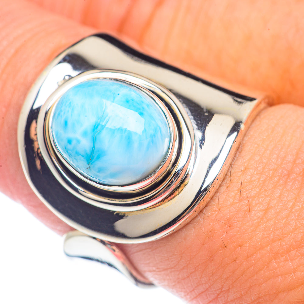 Larimar Rings handcrafted by Anasilvercos - RING71855