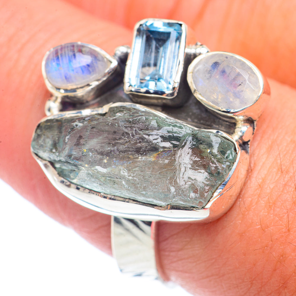 Aquamarine Rings handcrafted by Anasilvercos - RING71859
