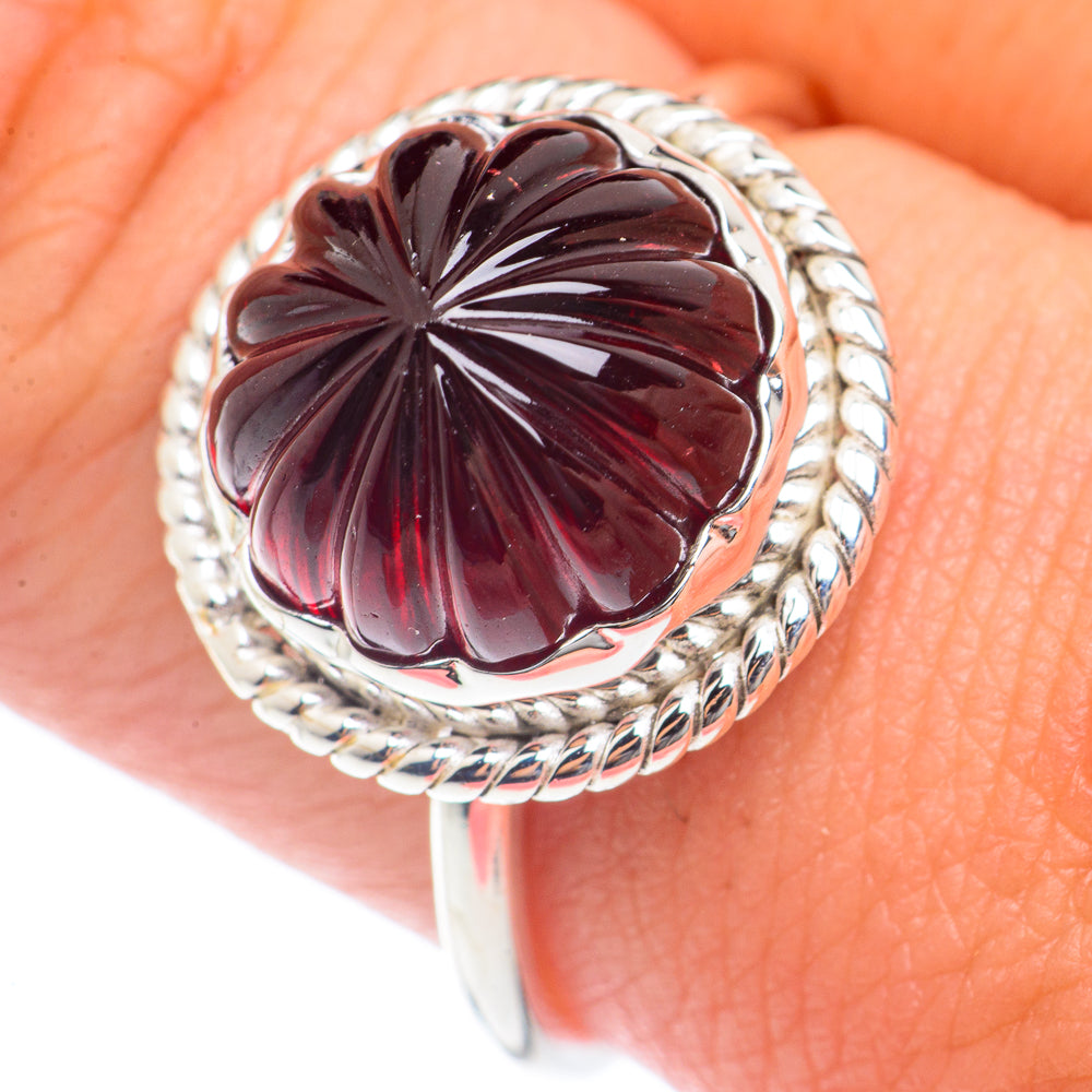 Garnet Rings handcrafted by Anasilvercos - RING71876