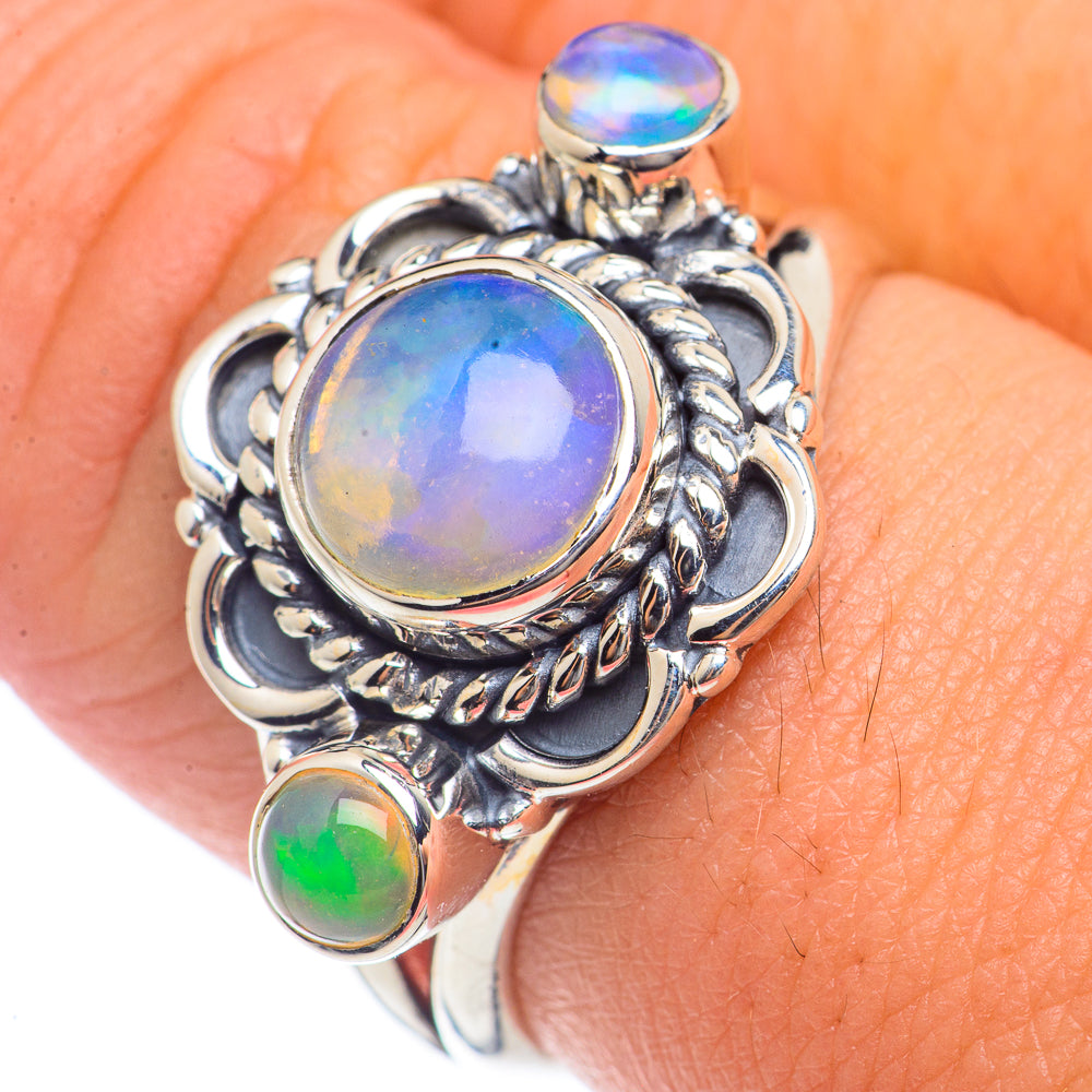 Ethiopian Opal Rings handcrafted by Anasilvercos - RING71891