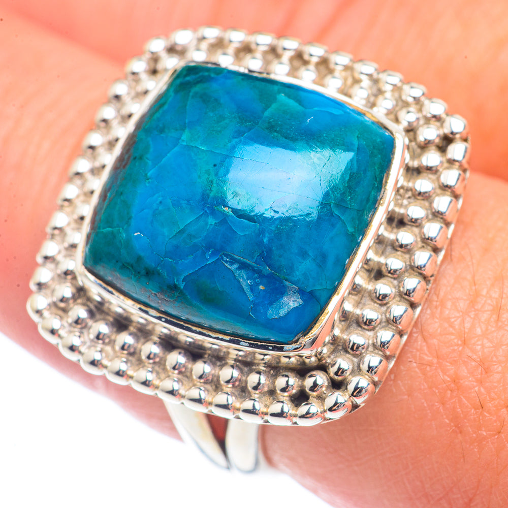 Chrysocolla Rings handcrafted by Anasilvercos - RING71898