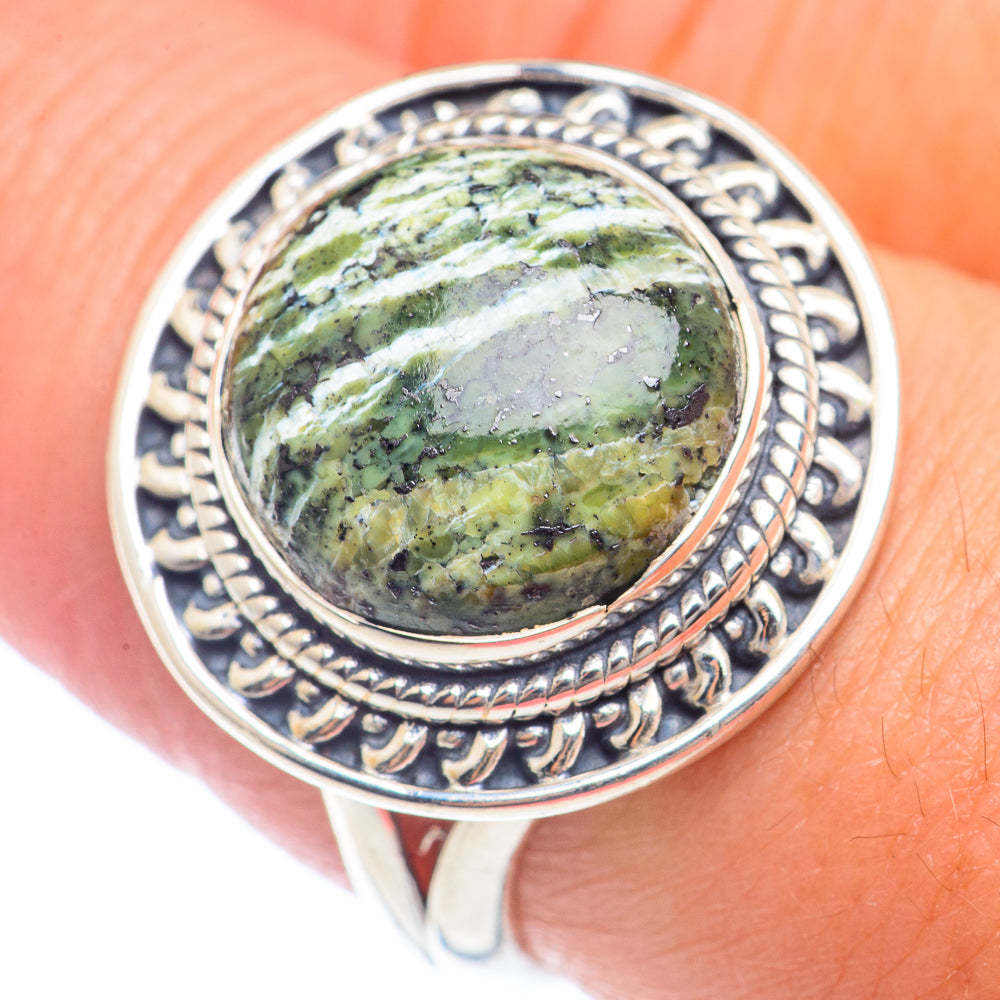 Lizard Jasper Rings handcrafted by Anasilvercos - RING71933