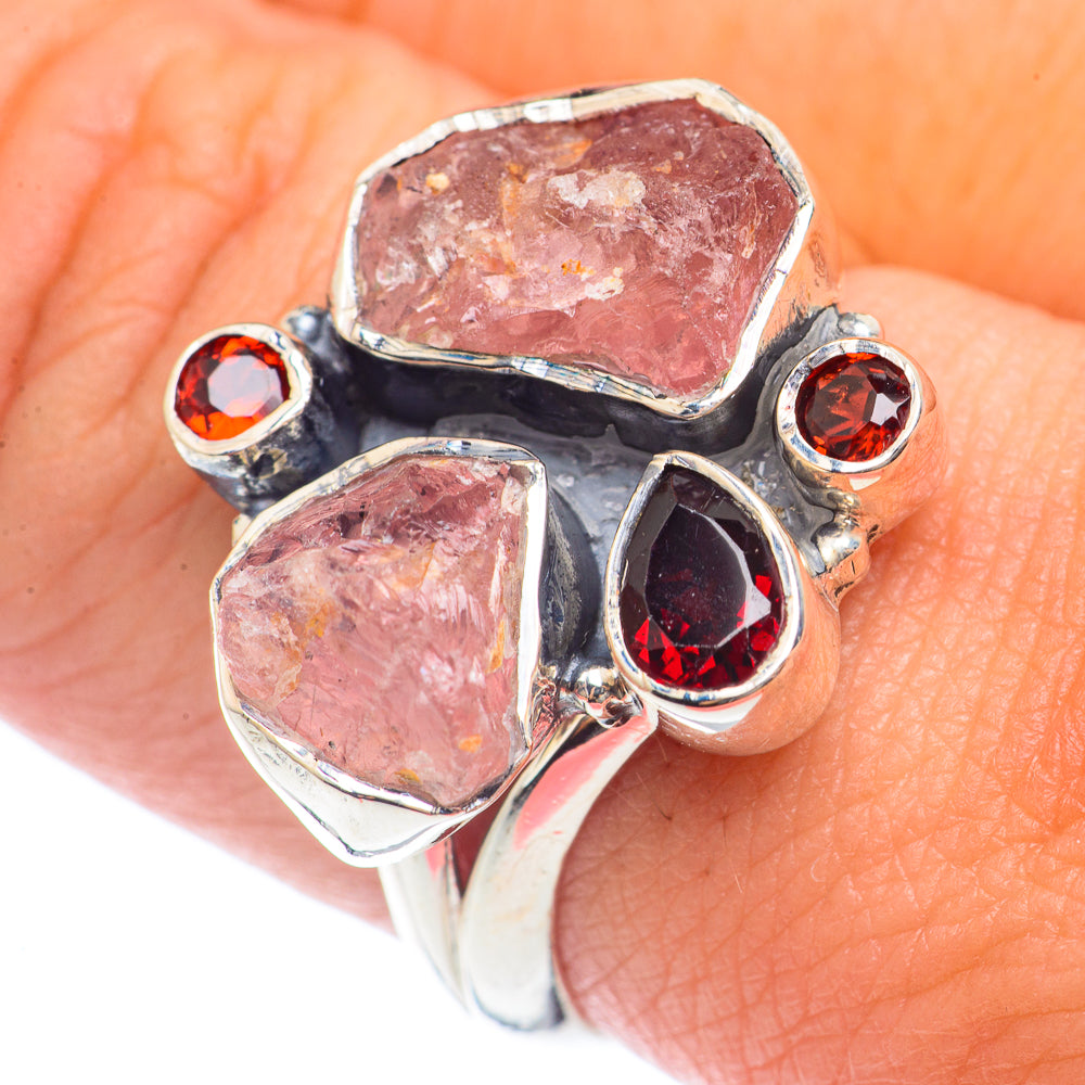 Rose Quartz Rings handcrafted by Anasilvercos - RING71945