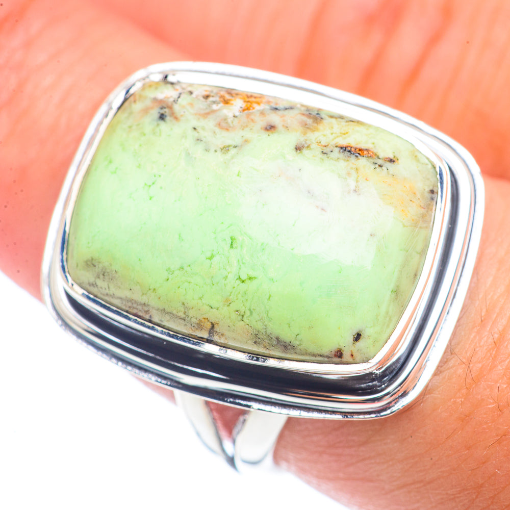 Lemon Chrysoprase Rings handcrafted by Anasilvercos - RING71968