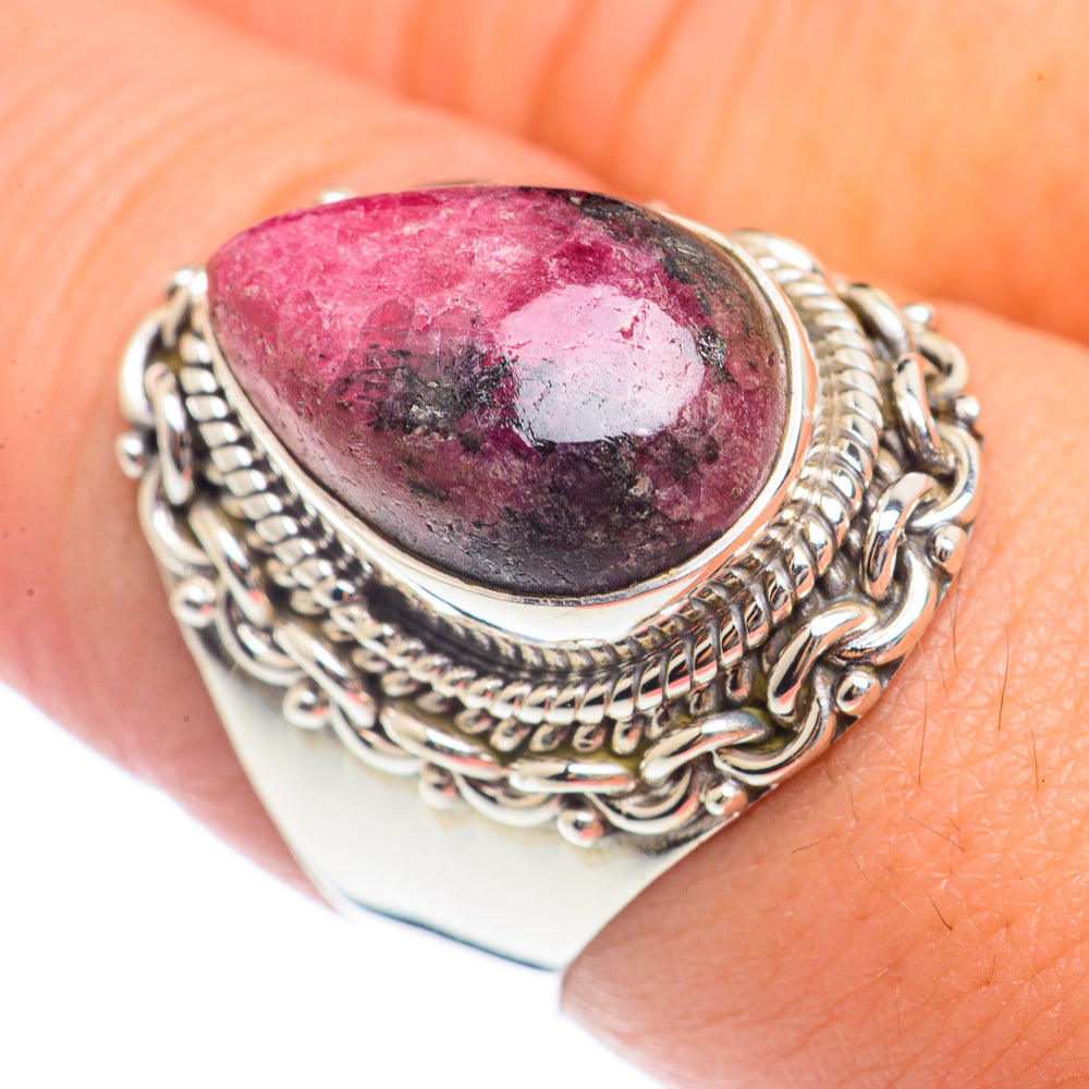 Rhodonite Rings handcrafted by Anasilvercos - RING71981