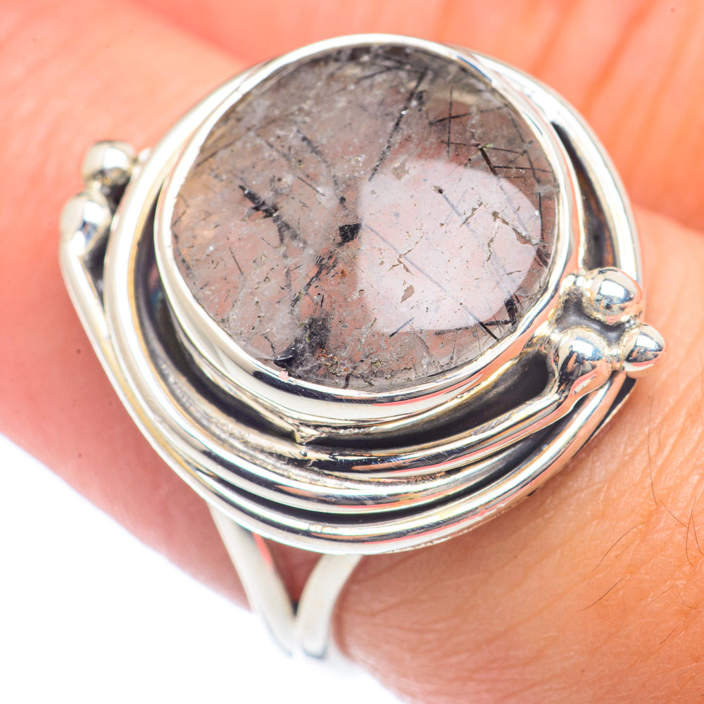 Tourmalinated Quartz Rings handcrafted by Anasilvercos - RING71985