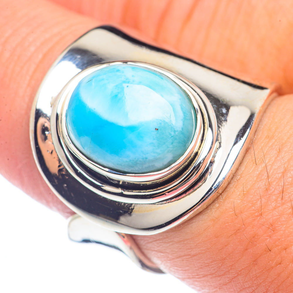 Larimar Rings handcrafted by Anasilvercos - RING71994