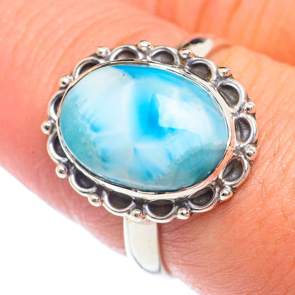 Larimar Rings handcrafted by Anasilvercos - RING71996