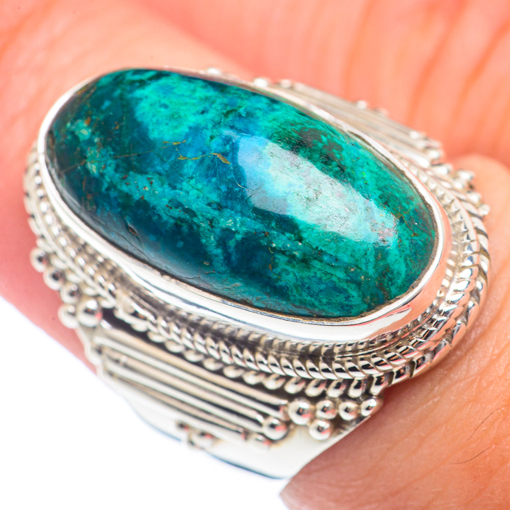 Chrysocolla Rings handcrafted by Anasilvercos - RING72002