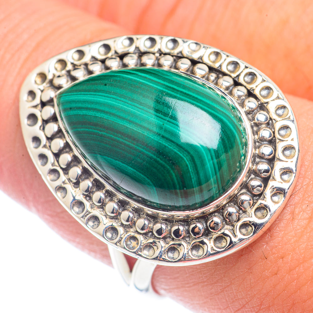 Malachite Rings handcrafted by Anasilvercos - RING72004