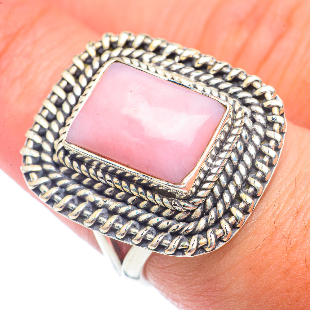 Pink Opal Rings handcrafted by Anasilvercos - RING72016