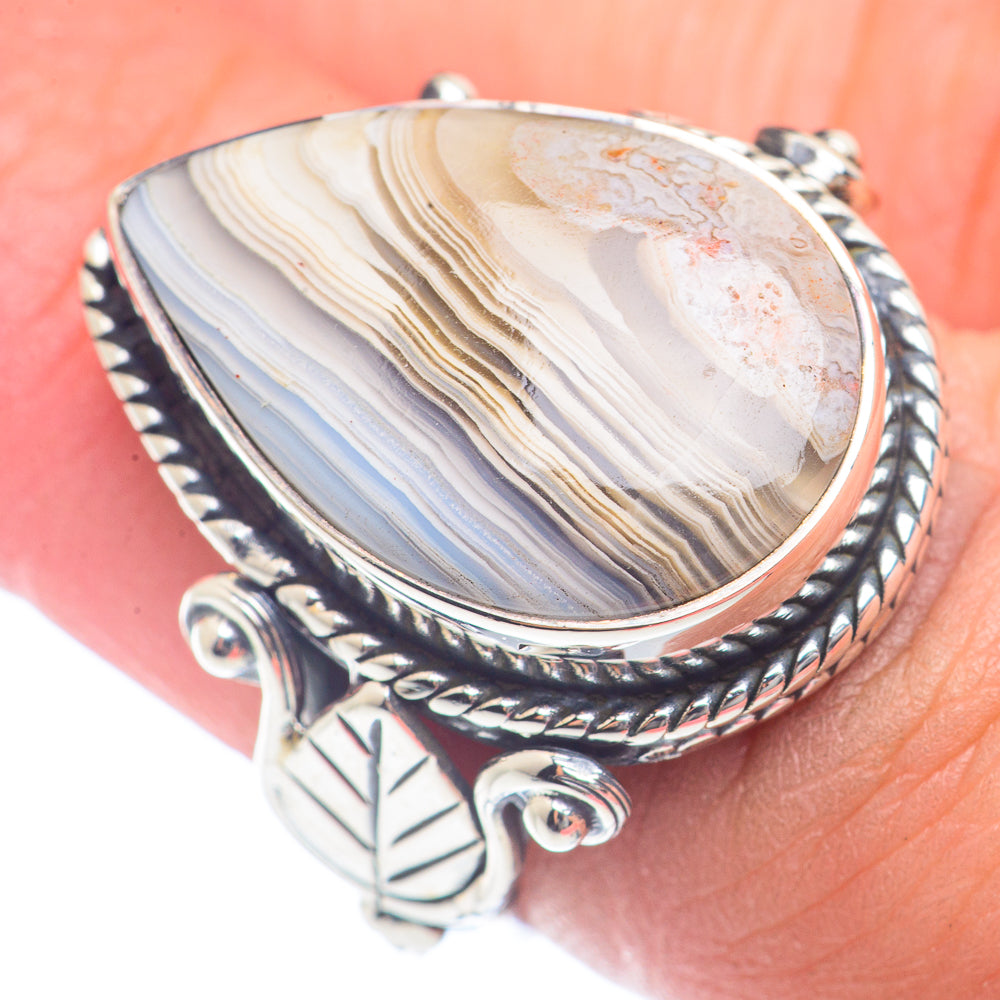Botswana Agate Rings handcrafted by Anasilvercos - RING72024