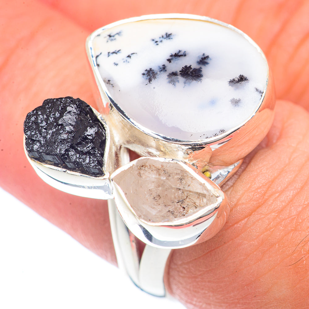 Dendritic Opal Rings handcrafted by Anasilvercos - RING72027