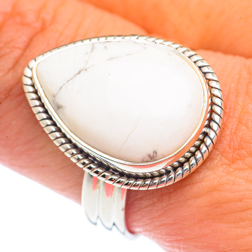 Howlite Rings handcrafted by Anasilvercos - RING72029