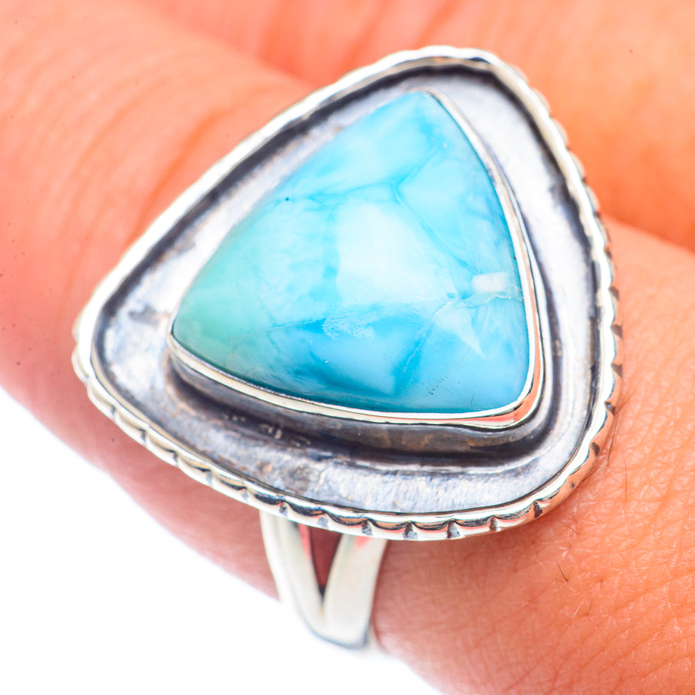 Larimar Rings handcrafted by Anasilvercos - RING72033
