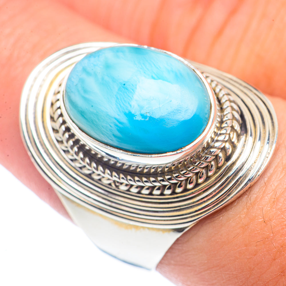 Larimar Rings handcrafted by Anasilvercos - RING72035