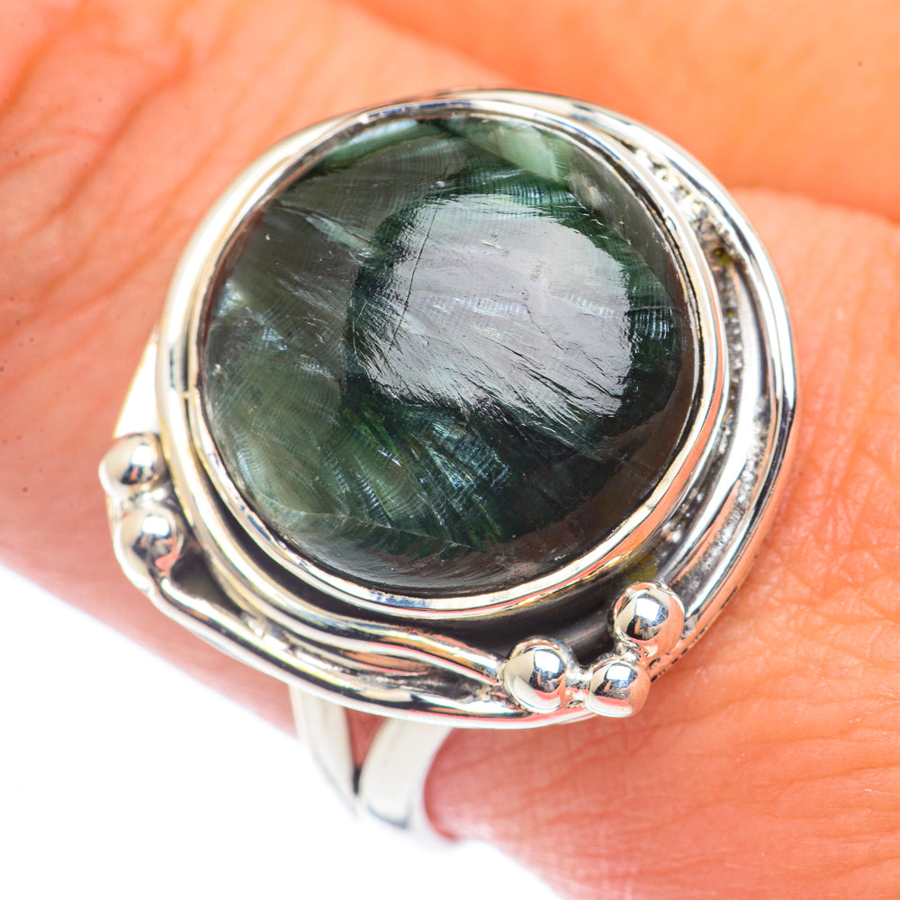 Seraphinite Rings handcrafted by Anasilvercos - RING72041