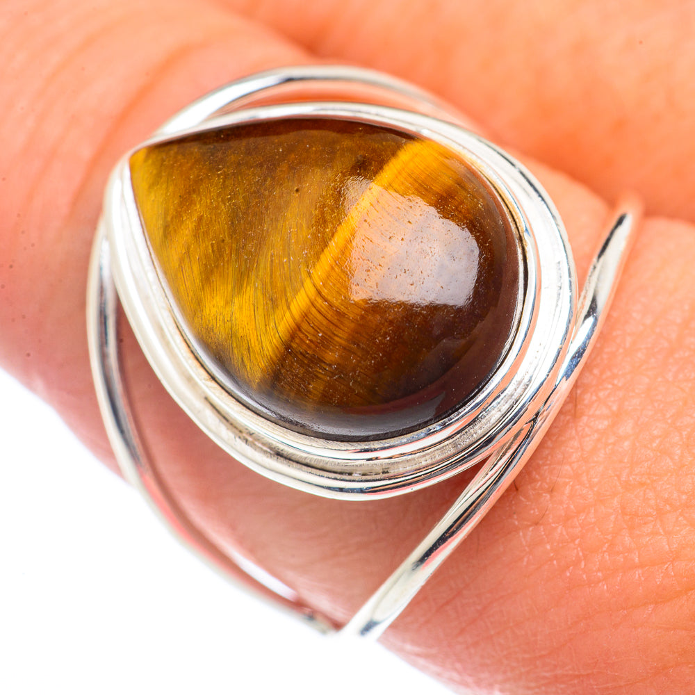 Tiger Eye Rings handcrafted by Anasilvercos - RING72045