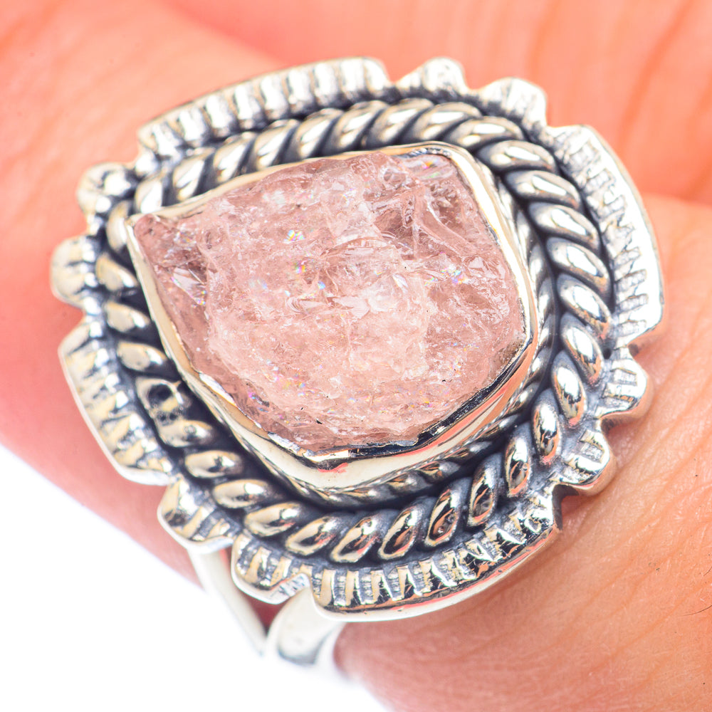 Rose Quartz Rings handcrafted by Anasilvercos - RING72050