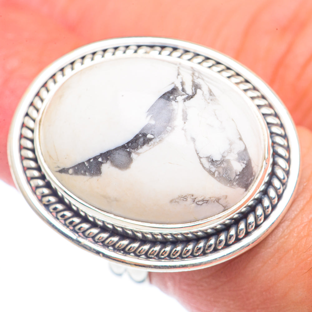 Howlite Rings handcrafted by Anasilvercos - RING72072