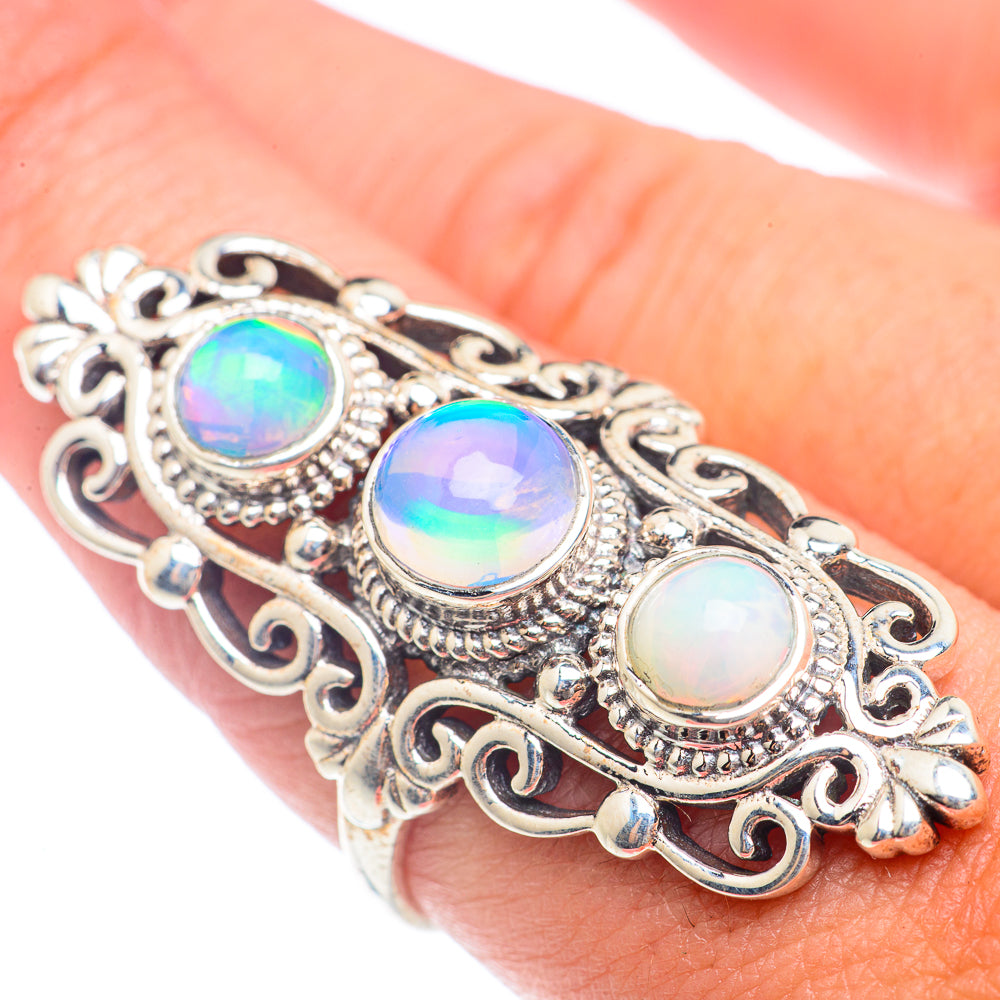 Ethiopian Opal Rings handcrafted by Anasilvercos - RING72075