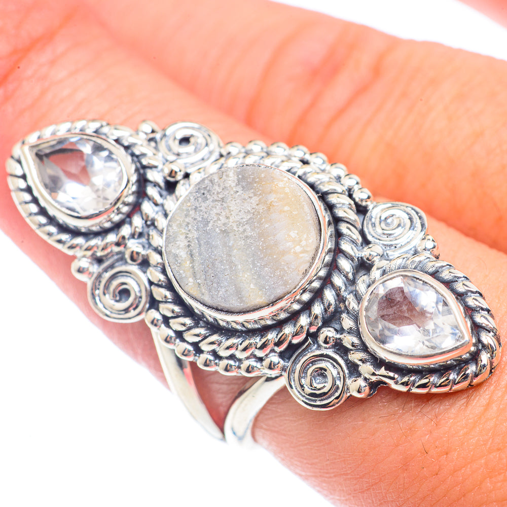 Desert Druzy Rings handcrafted by Anasilvercos - RING72077