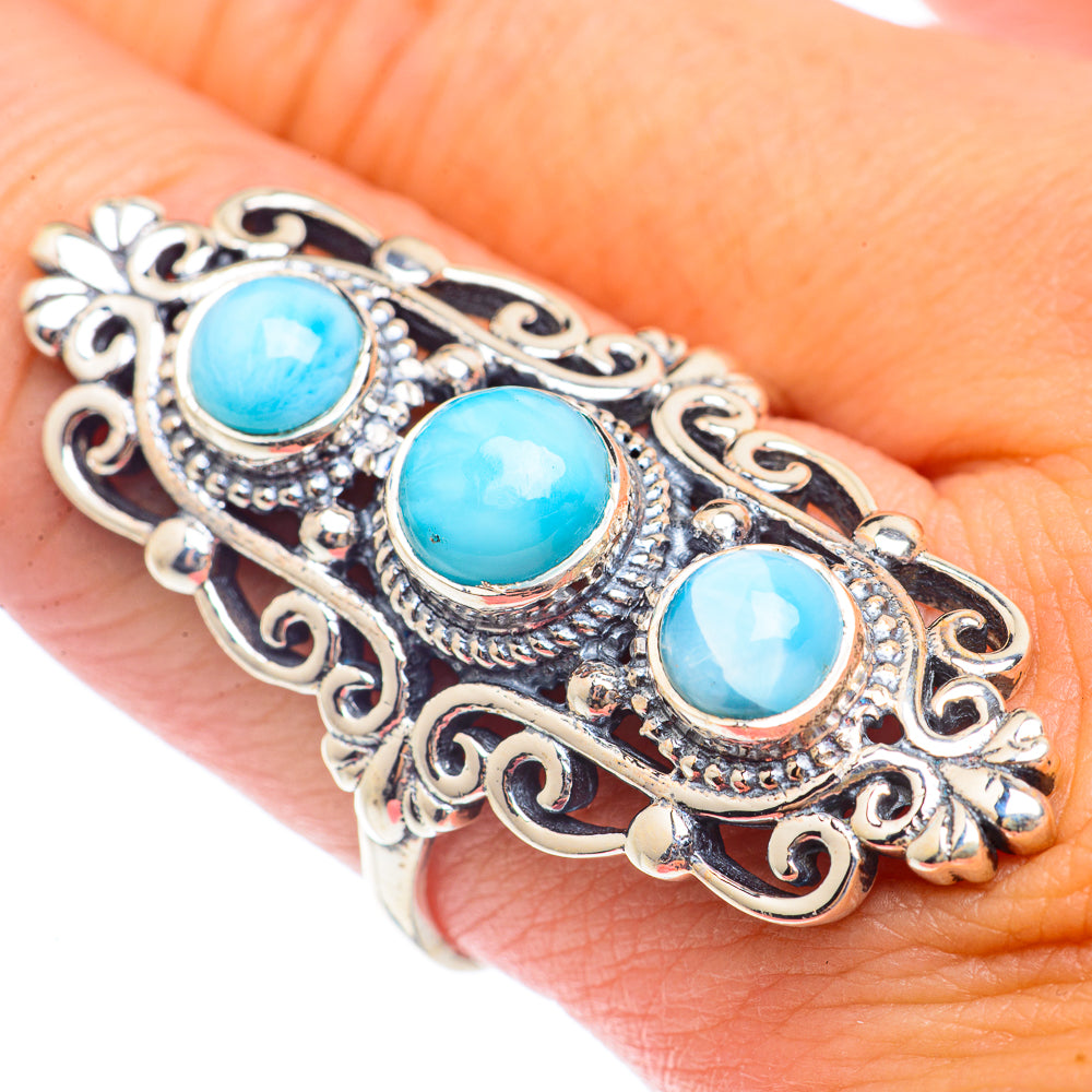 Larimar Rings handcrafted by Anasilvercos - RING72078
