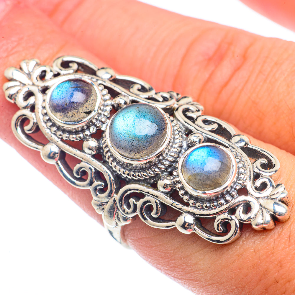 Labradorite Rings handcrafted by Anasilvercos - RING72080