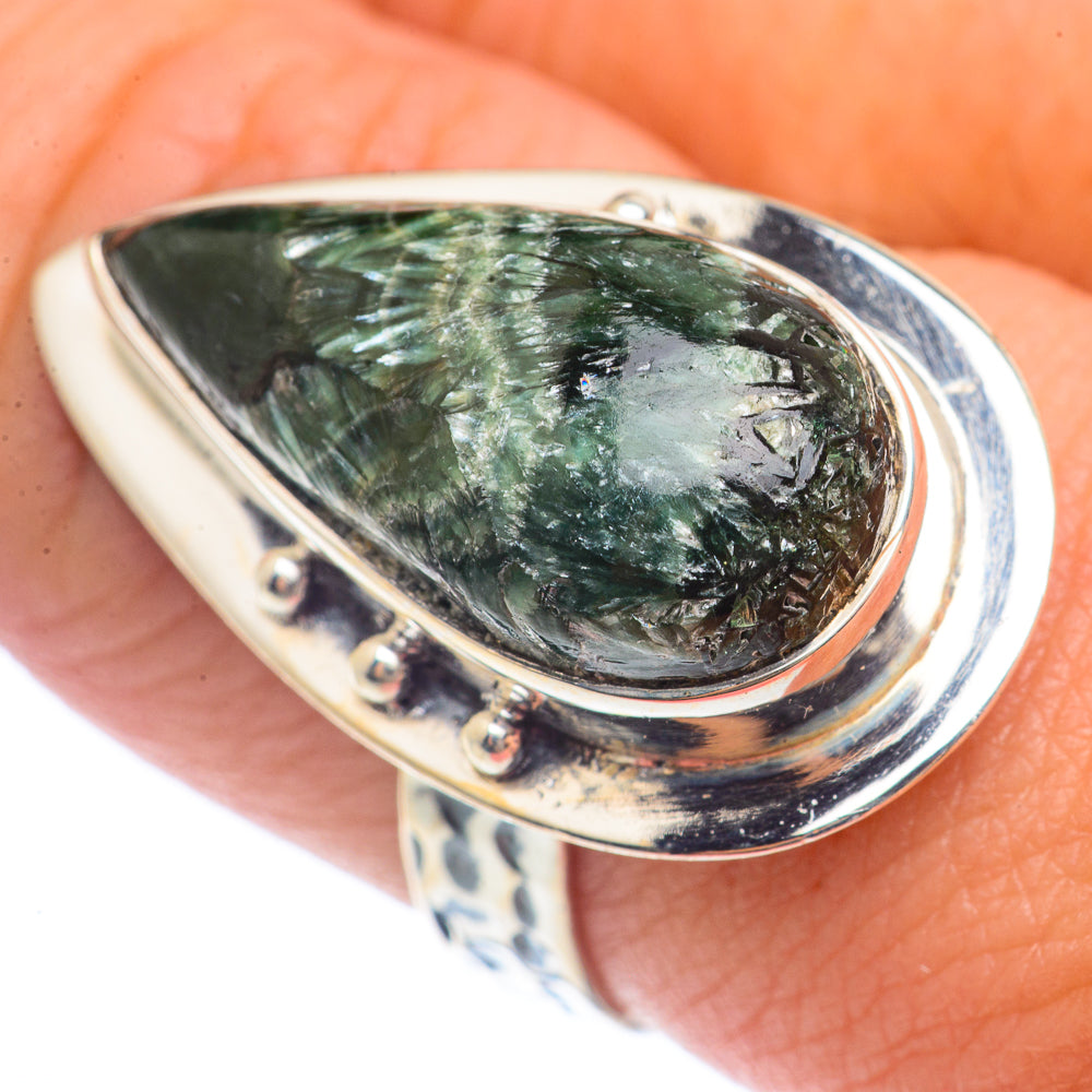 Seraphinite Rings handcrafted by Anasilvercos - RING72091