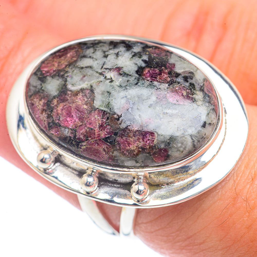 Russian Eudialyte Rings handcrafted by Anasilvercos - RING72109