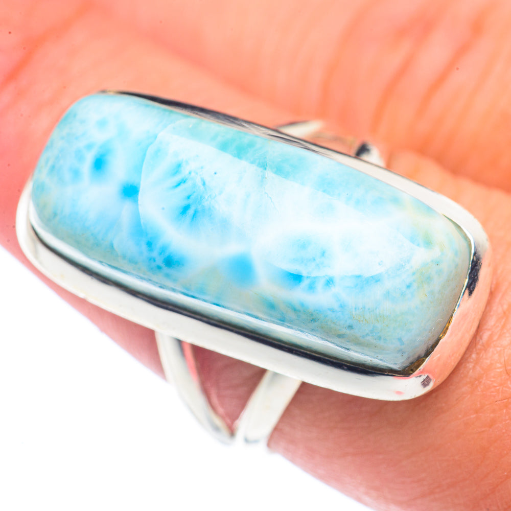 Larimar Rings handcrafted by Anasilvercos - RING72123