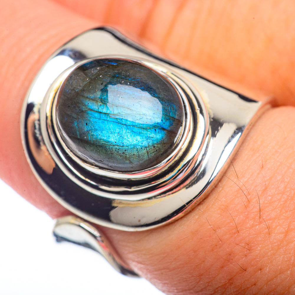 Labradorite Rings handcrafted by Anasilvercos - RING72136