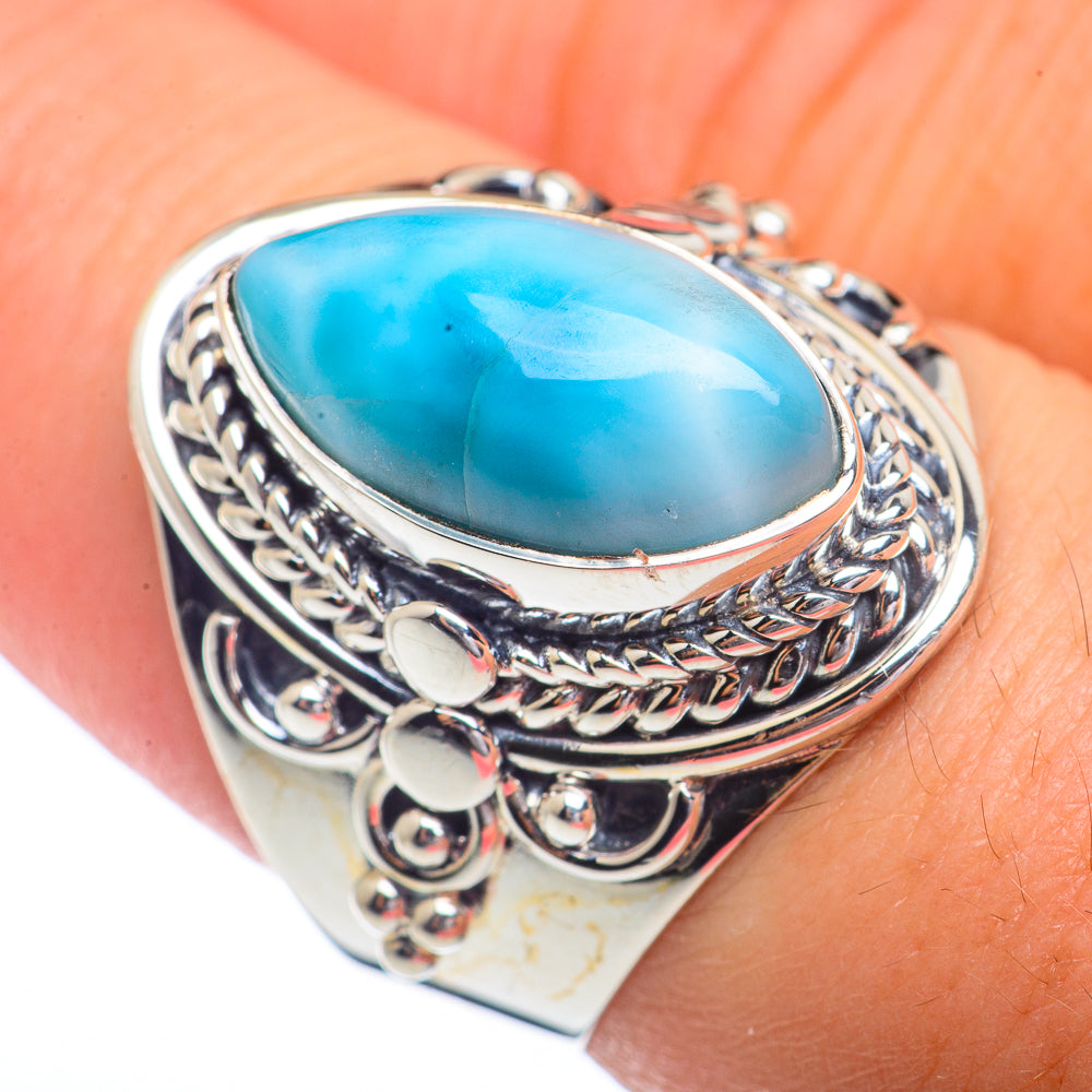 Larimar Rings handcrafted by Anasilvercos - RING72139