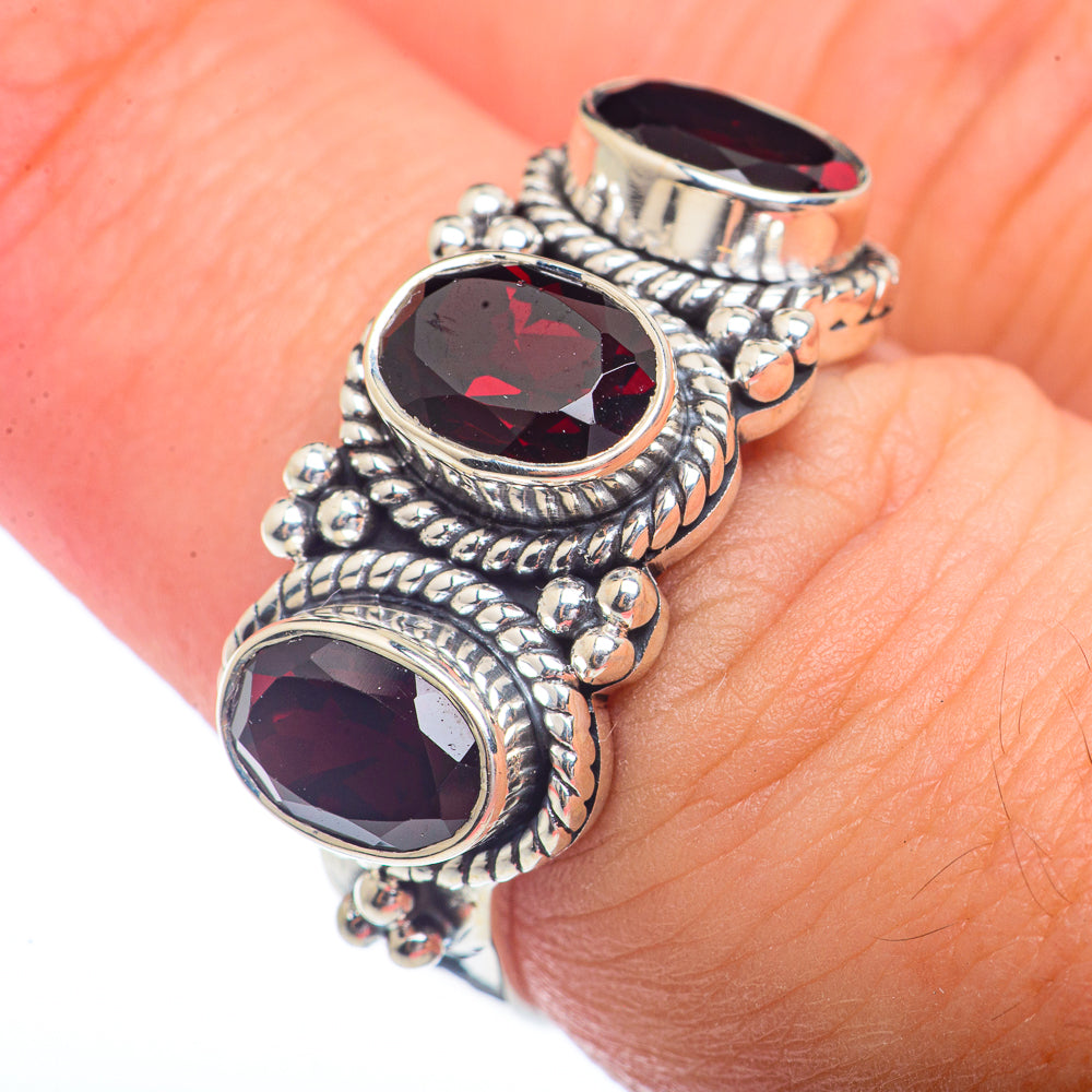 Garnet Rings handcrafted by Anasilvercos - RING72160