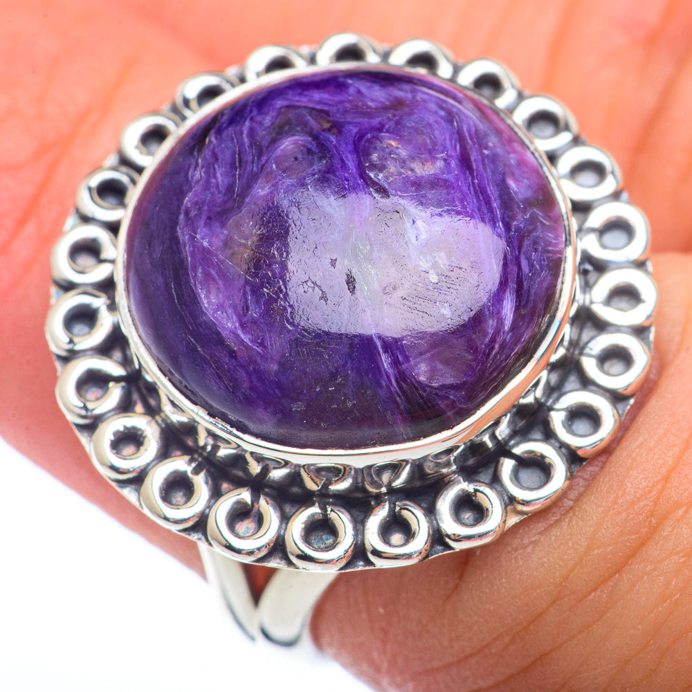 Charoite Rings handcrafted by Anasilvercos - RING72163