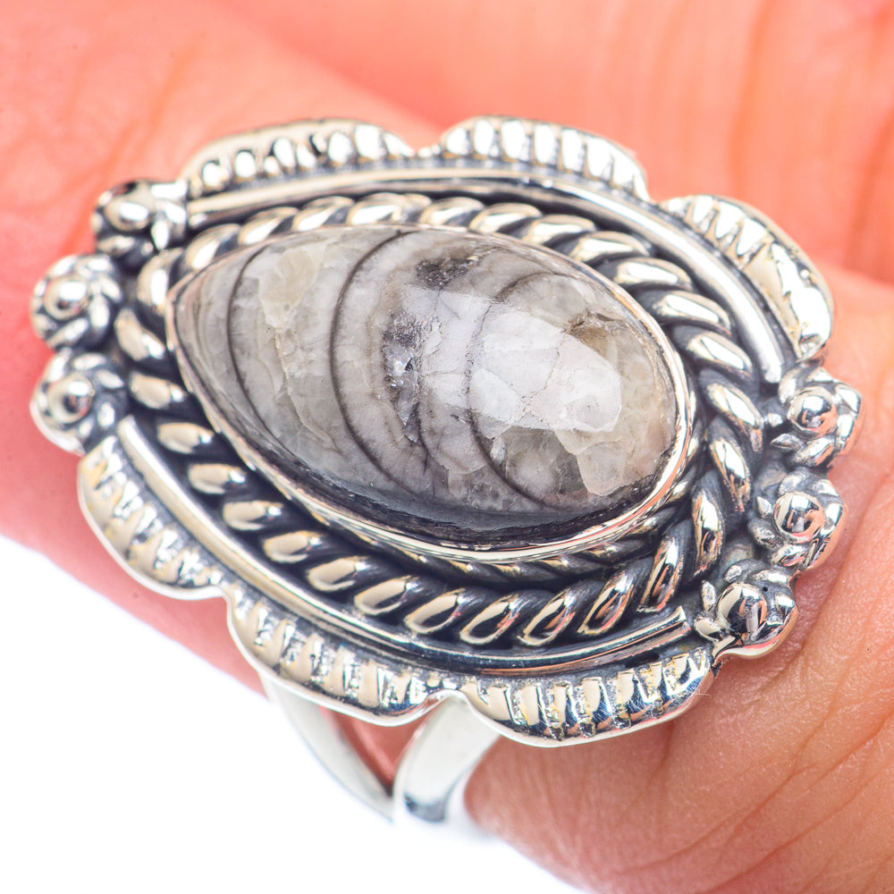 Orthoceras Fossil Rings handcrafted by Anasilvercos - RING72177