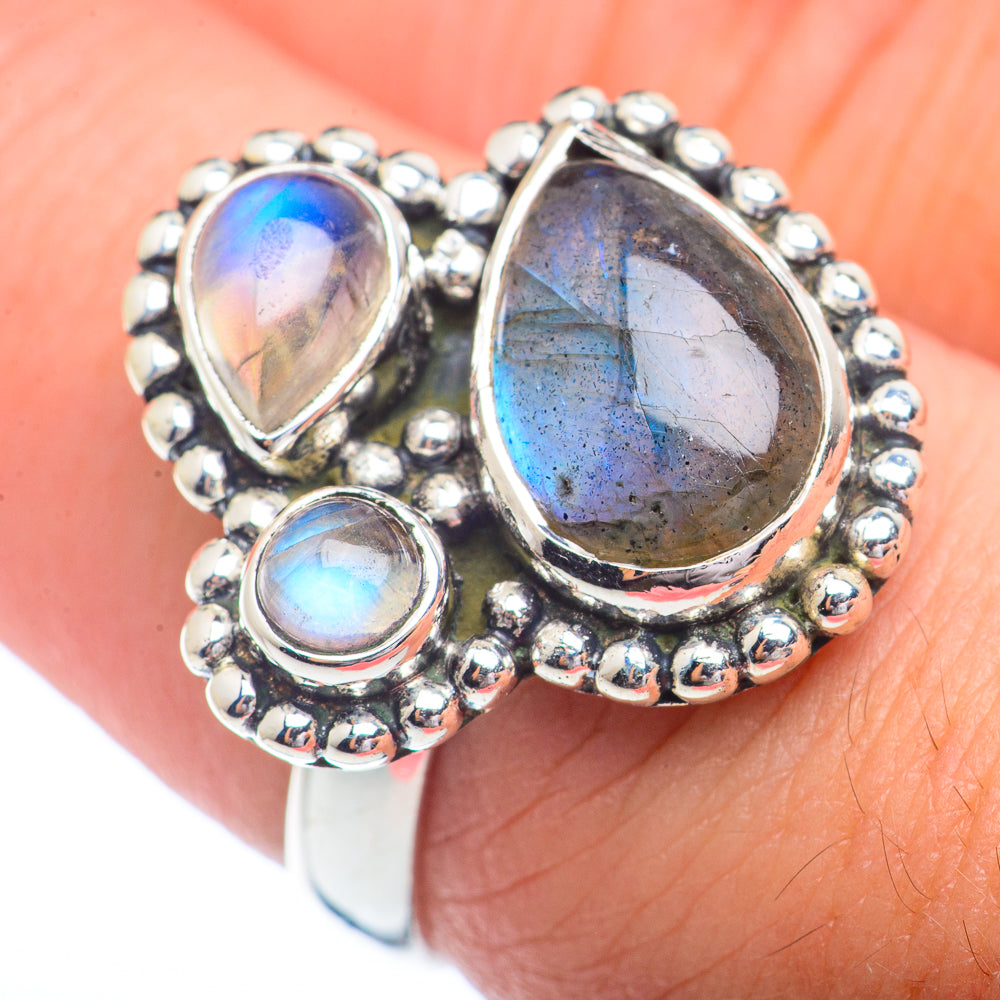 Labradorite Rings handcrafted by Anasilvercos - RING72183