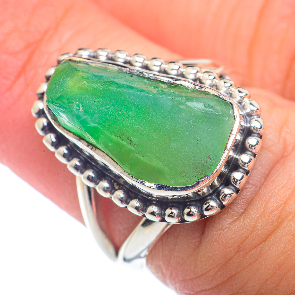 Chrysoprase Rings handcrafted by Anasilvercos - RING72190