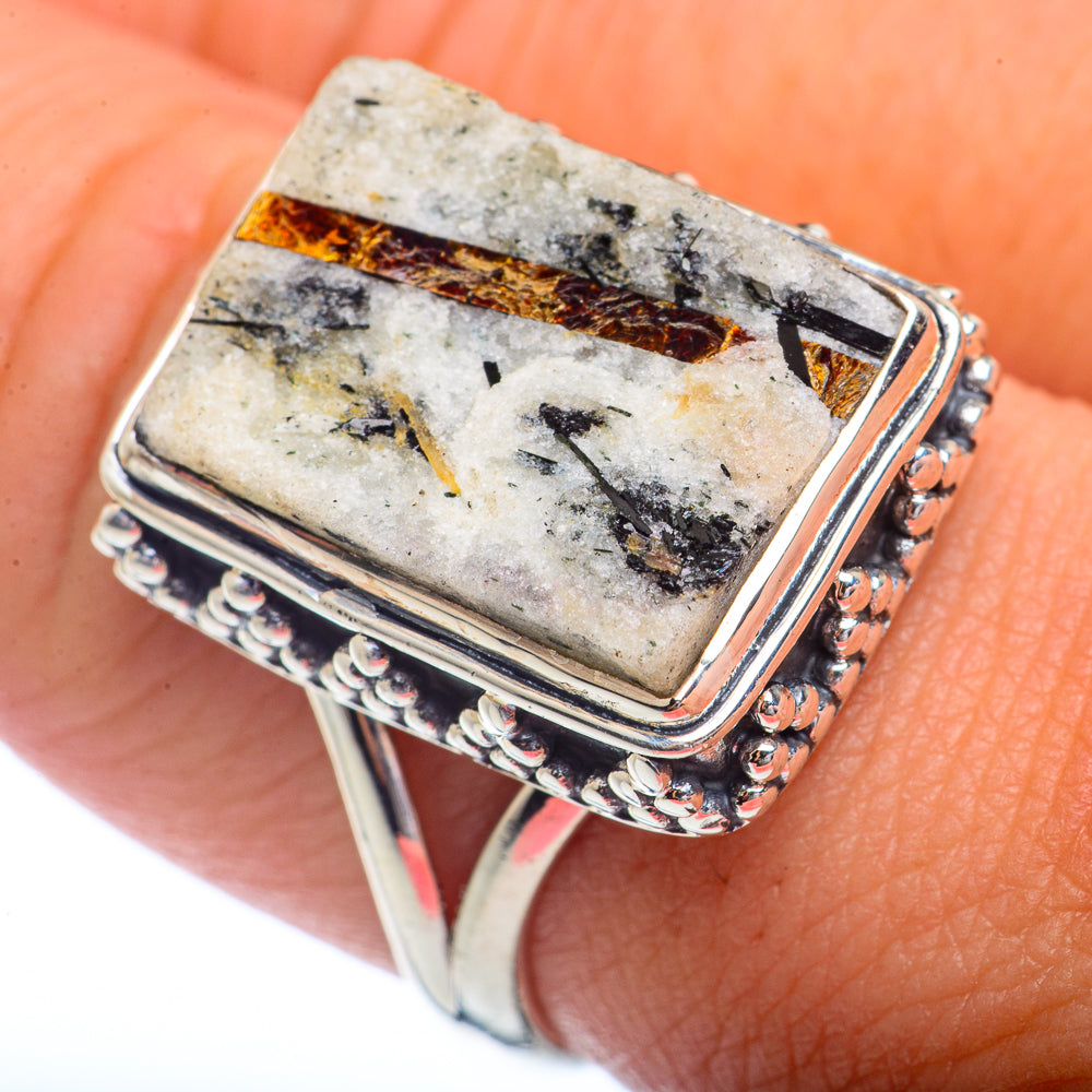 Astrophyllite Rings handcrafted by Anasilvercos - RING72191