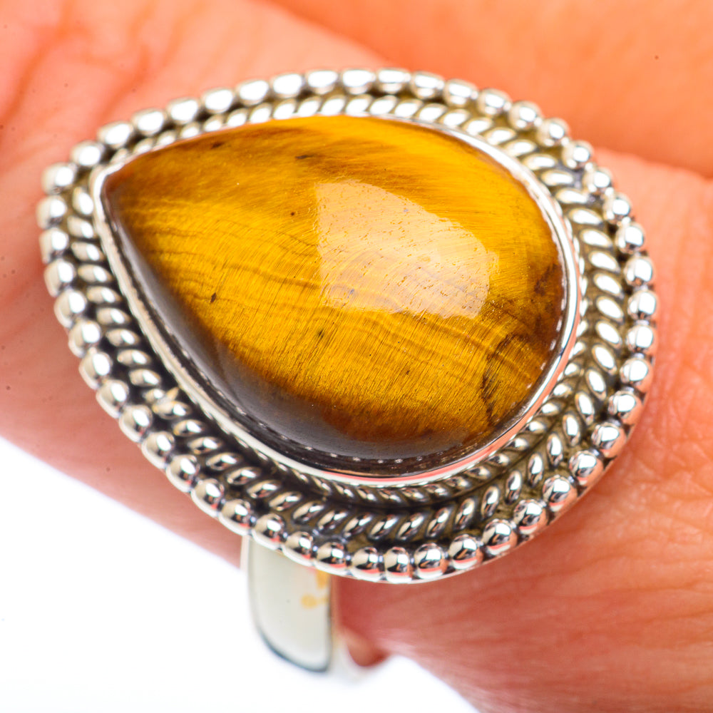 Tiger Eye Rings handcrafted by Anasilvercos - RING72193