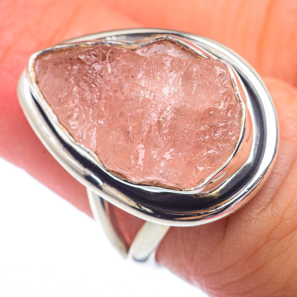 Rose Quartz Rings handcrafted by Anasilvercos - RING72199
